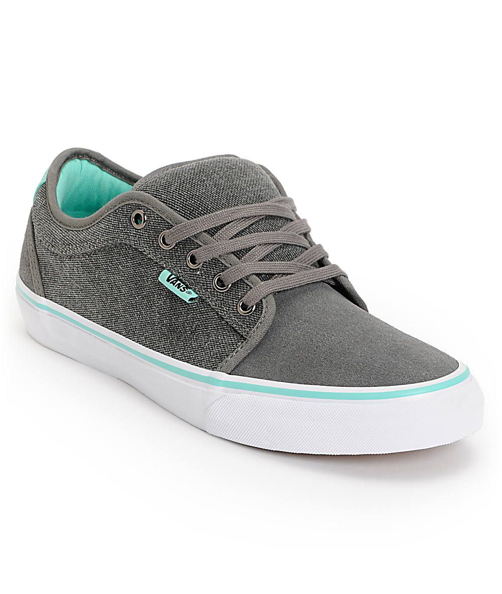 grey and teal vans