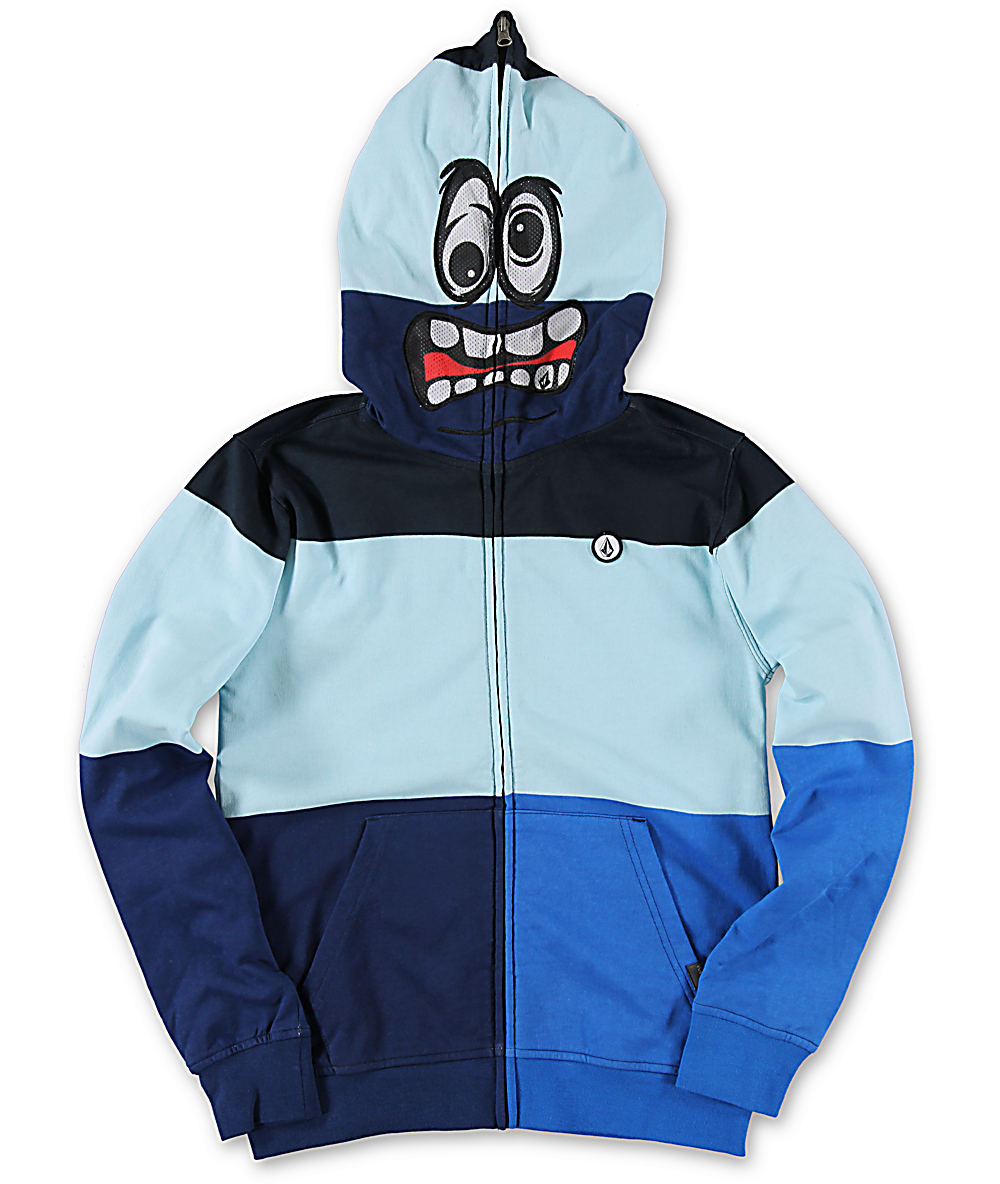 blue face hoodie