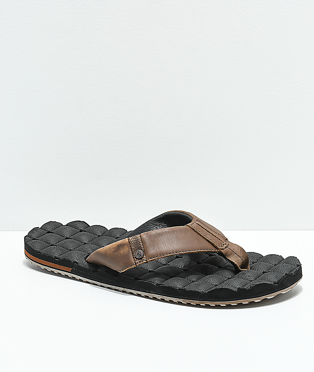 volcom recliner flip flops mens