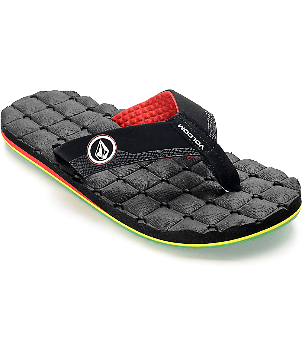 volcom recliner flip flops mens