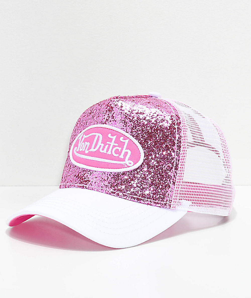 pink glitter von dutch hat