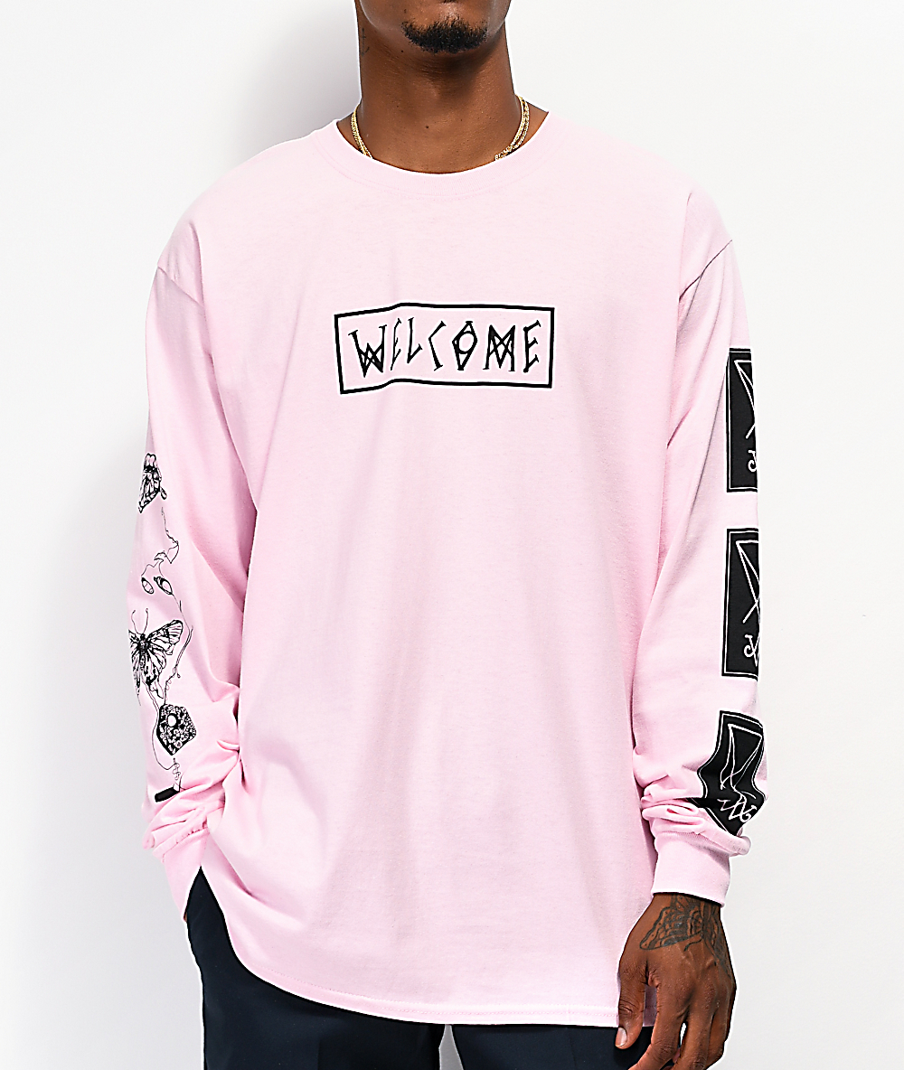 pink long sleeve t shirt