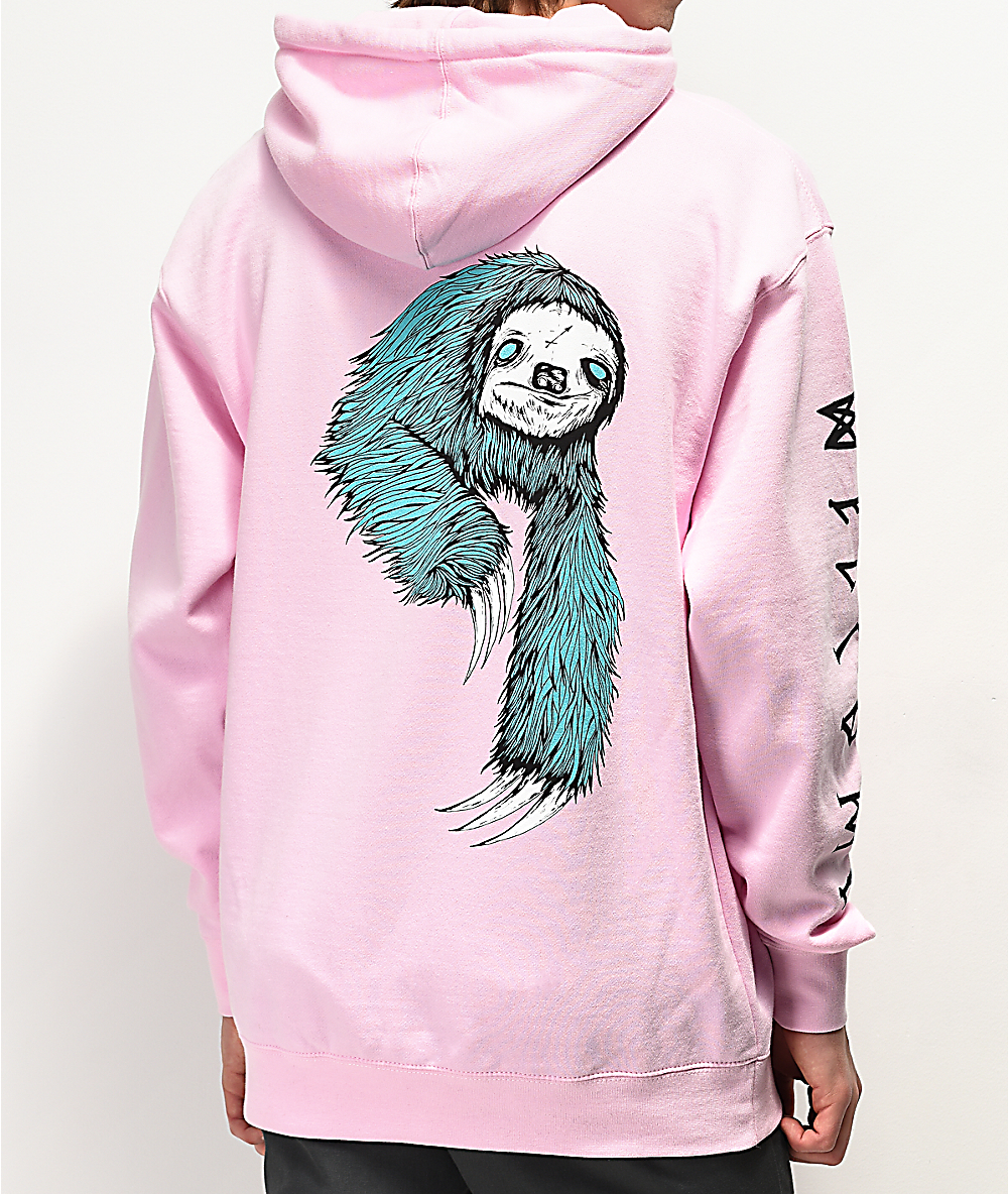 pink thrasher hoodie zumiez