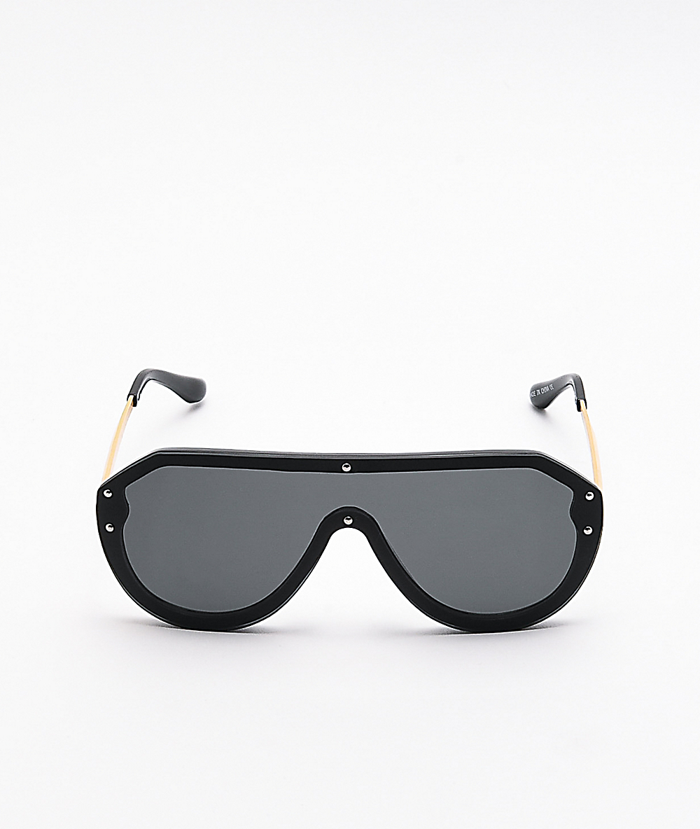 black shield sunglasses