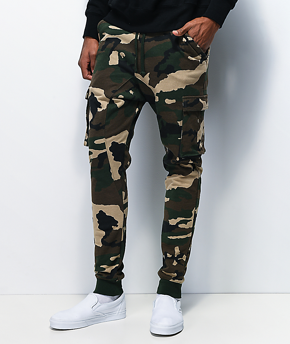 camouflage cargo sweatpants