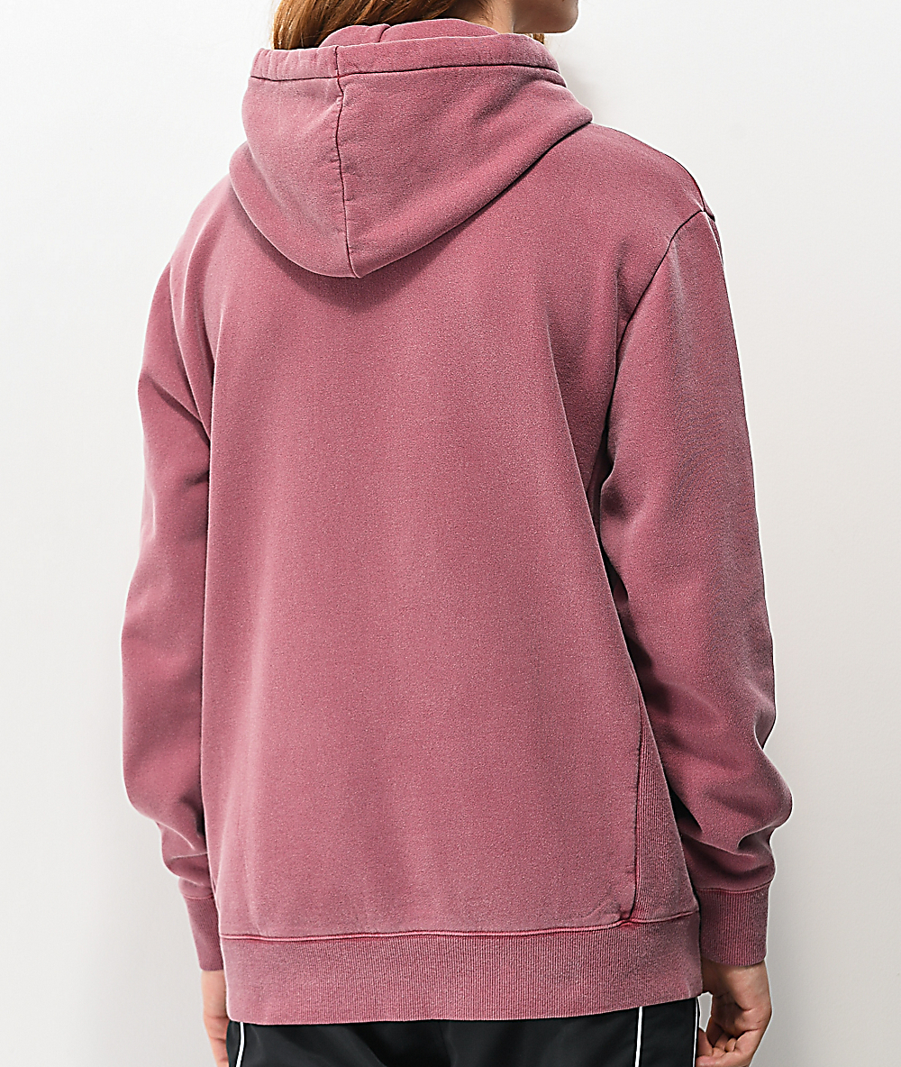 washed pink hoodie