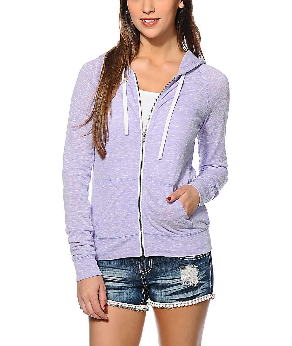 lavender zip up hoodie