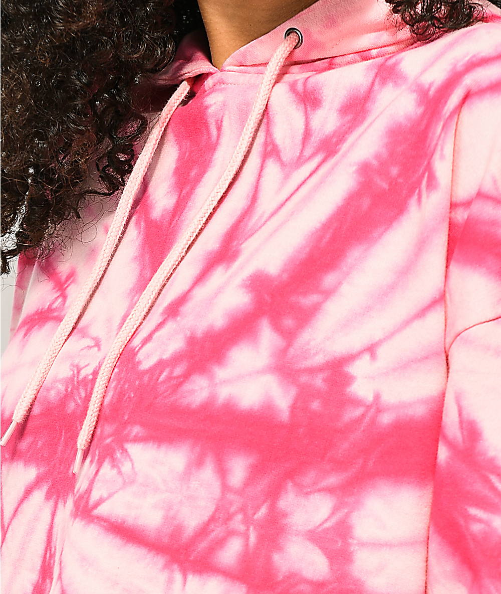 hot pink crop sweatshirt