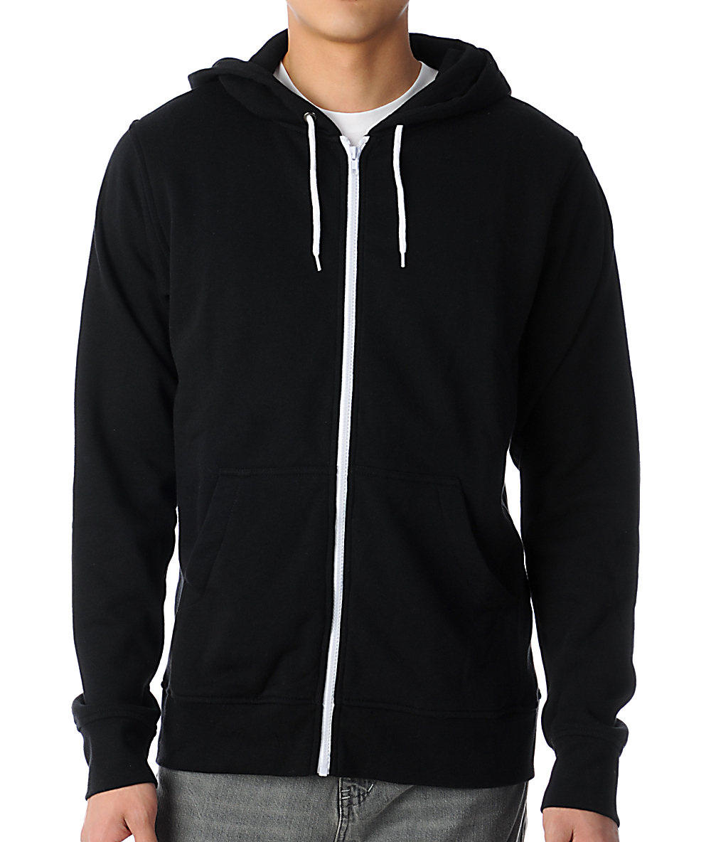 black solid hoodie