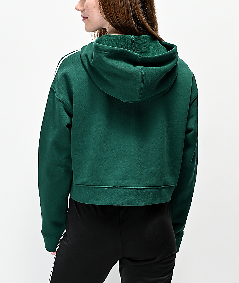 adidas green cropped hoodie