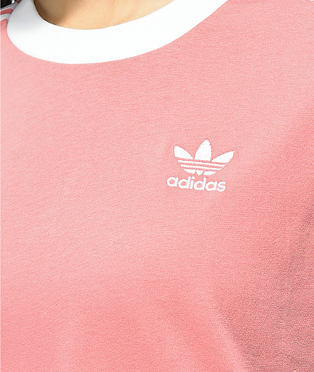 pastel pink adidas shirt