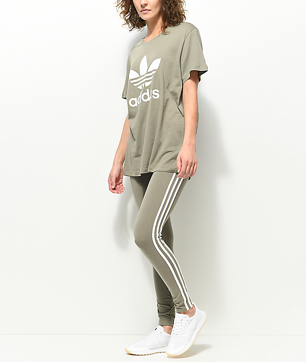 army green adidas leggings