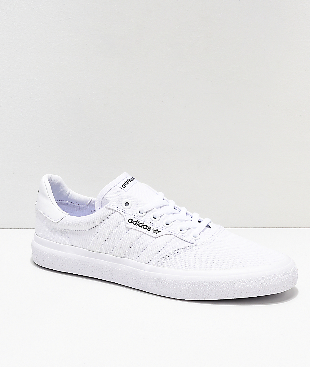 adidas skateboarding 3mc vulc sneaker in white