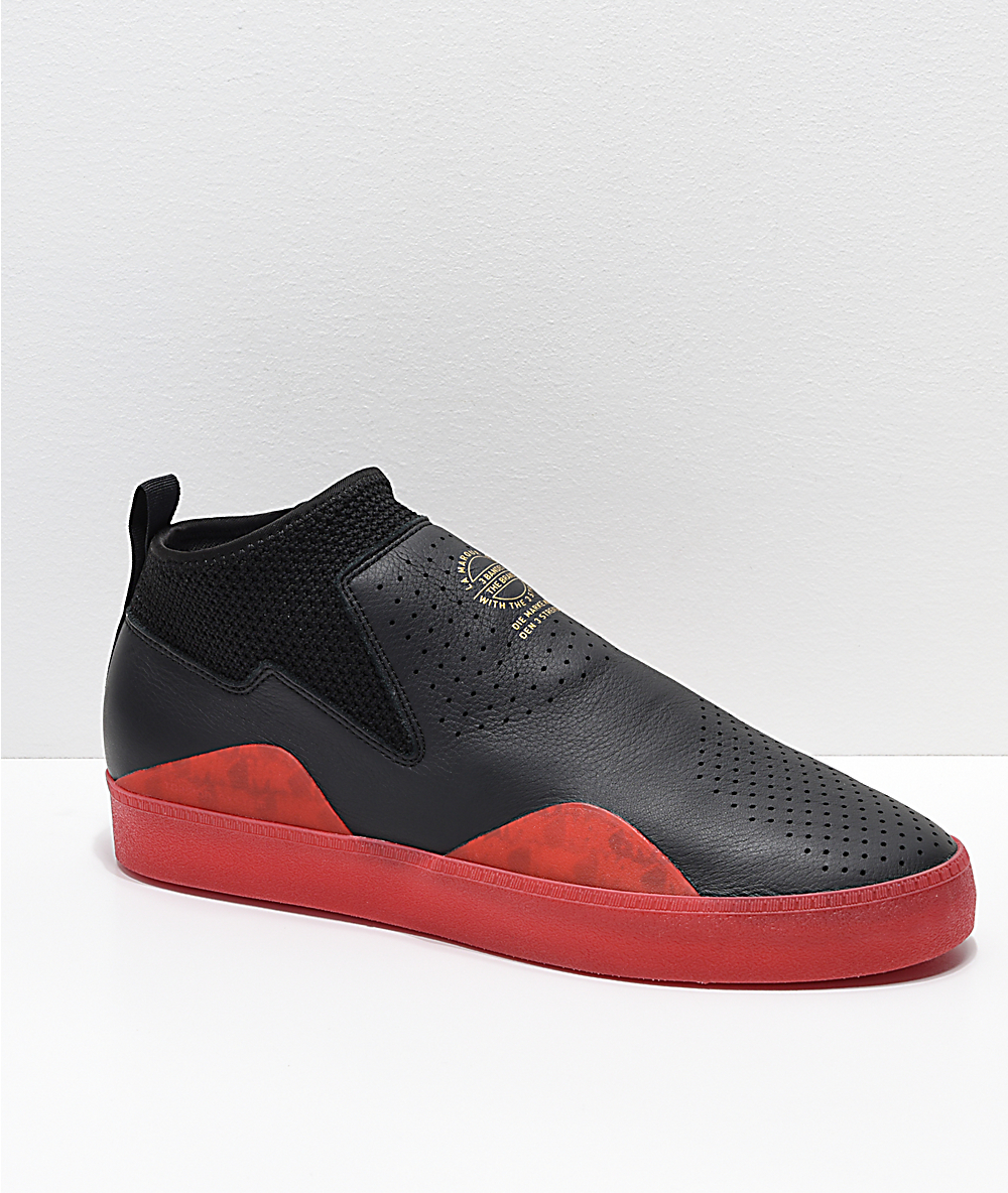 adidas negros con rojo