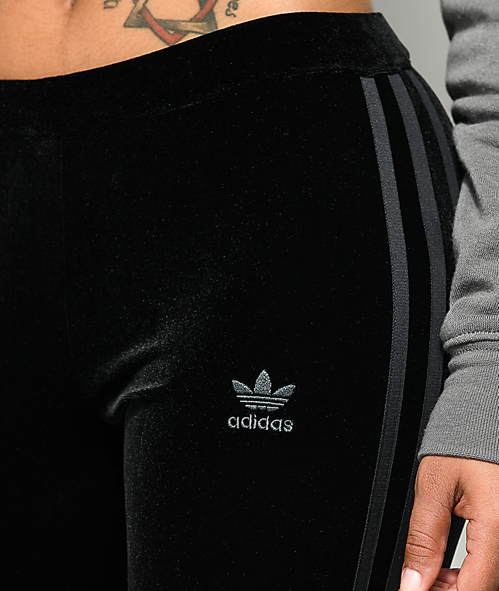 black velvet adidas leggings