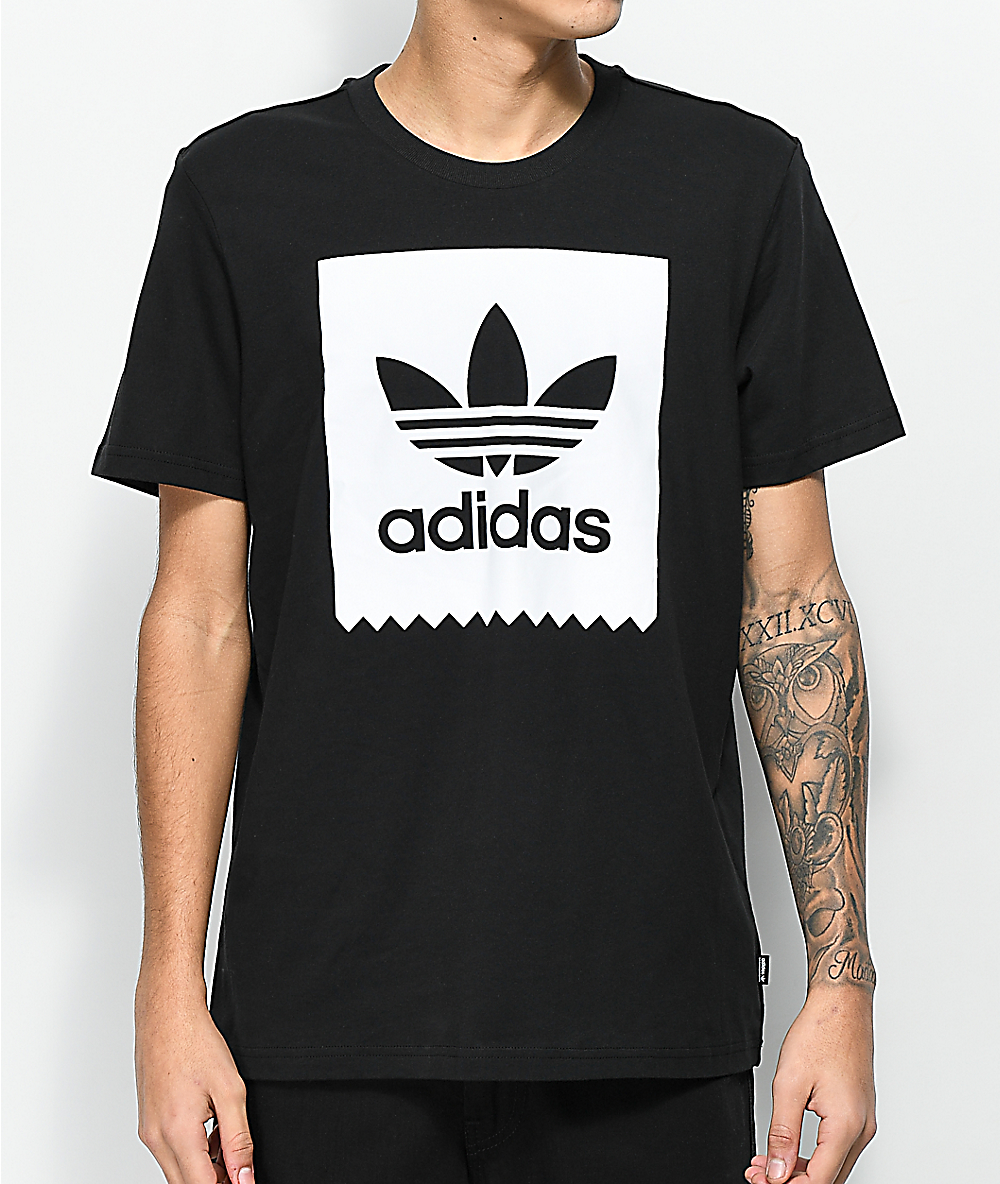adidas black and white top