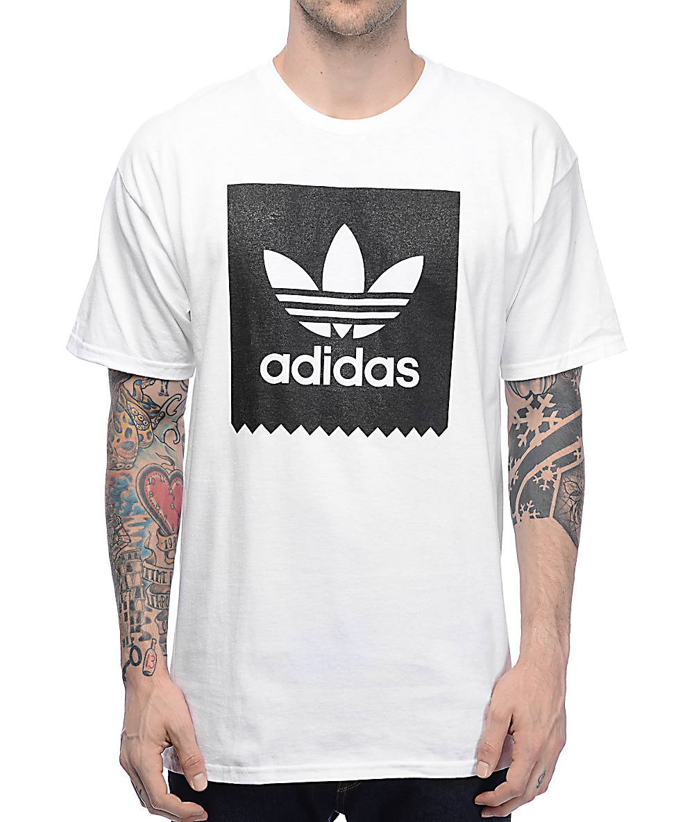 adidas white tee shirt