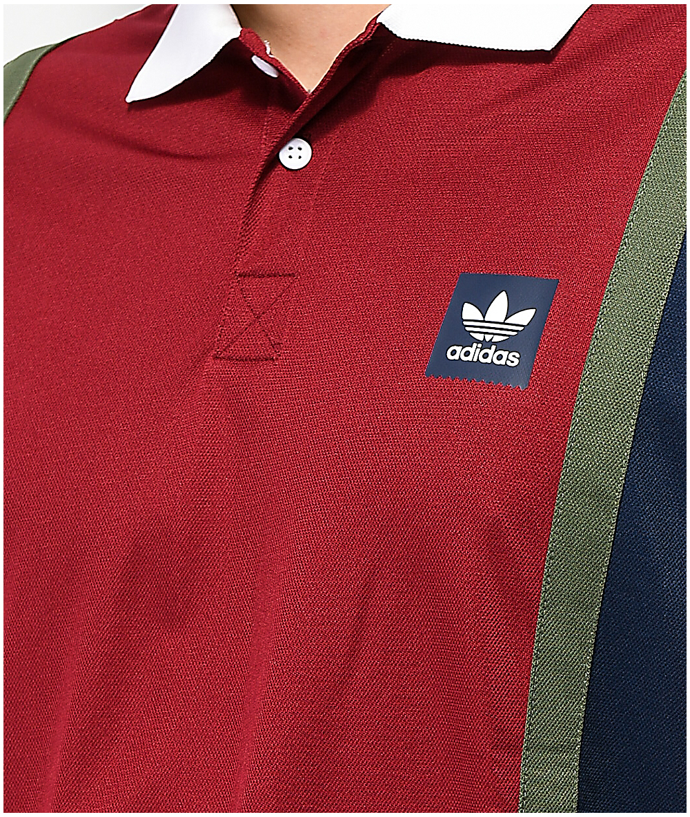 adidas colorblock rugby sweatshirt