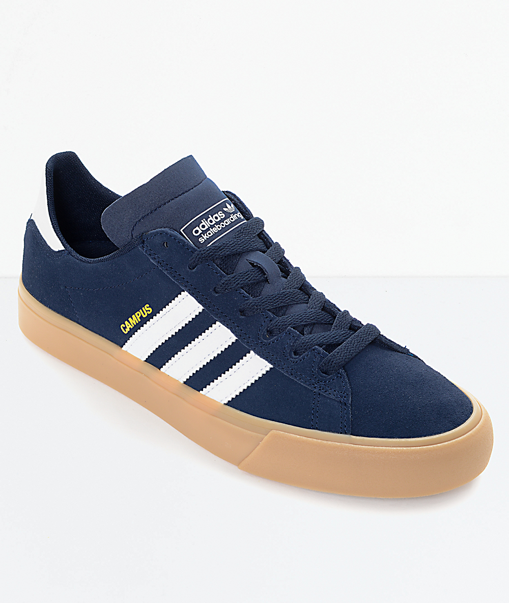 adidas Campus Vulc II ADV zapatos en azul marino, blanco y goma adidas Campus Vulc II ADV zapatos en azul marino, blanco y goma