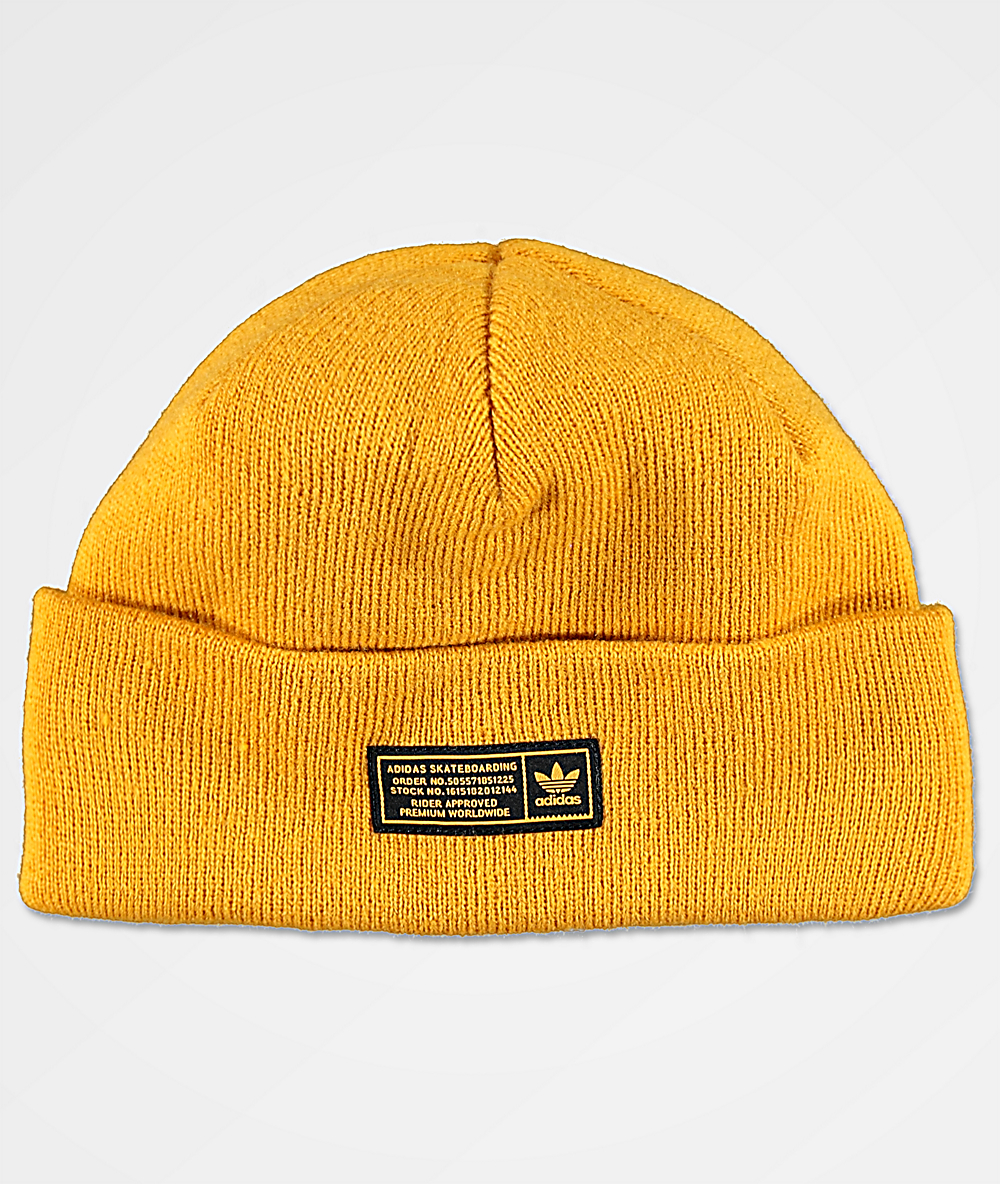 adidas yellow beanie