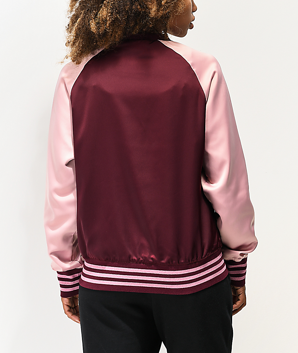 adidas satin pink jacket