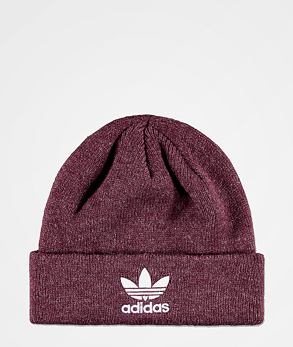 adidas maroon beanie