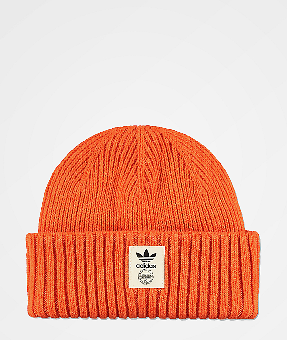 orange adidas beanie