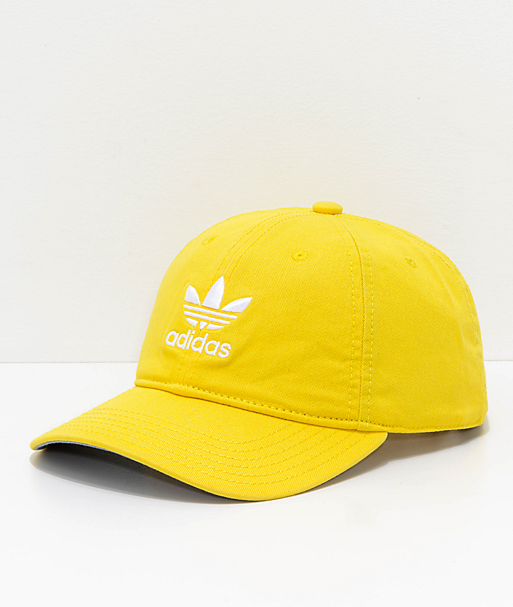 yellow adidas cap