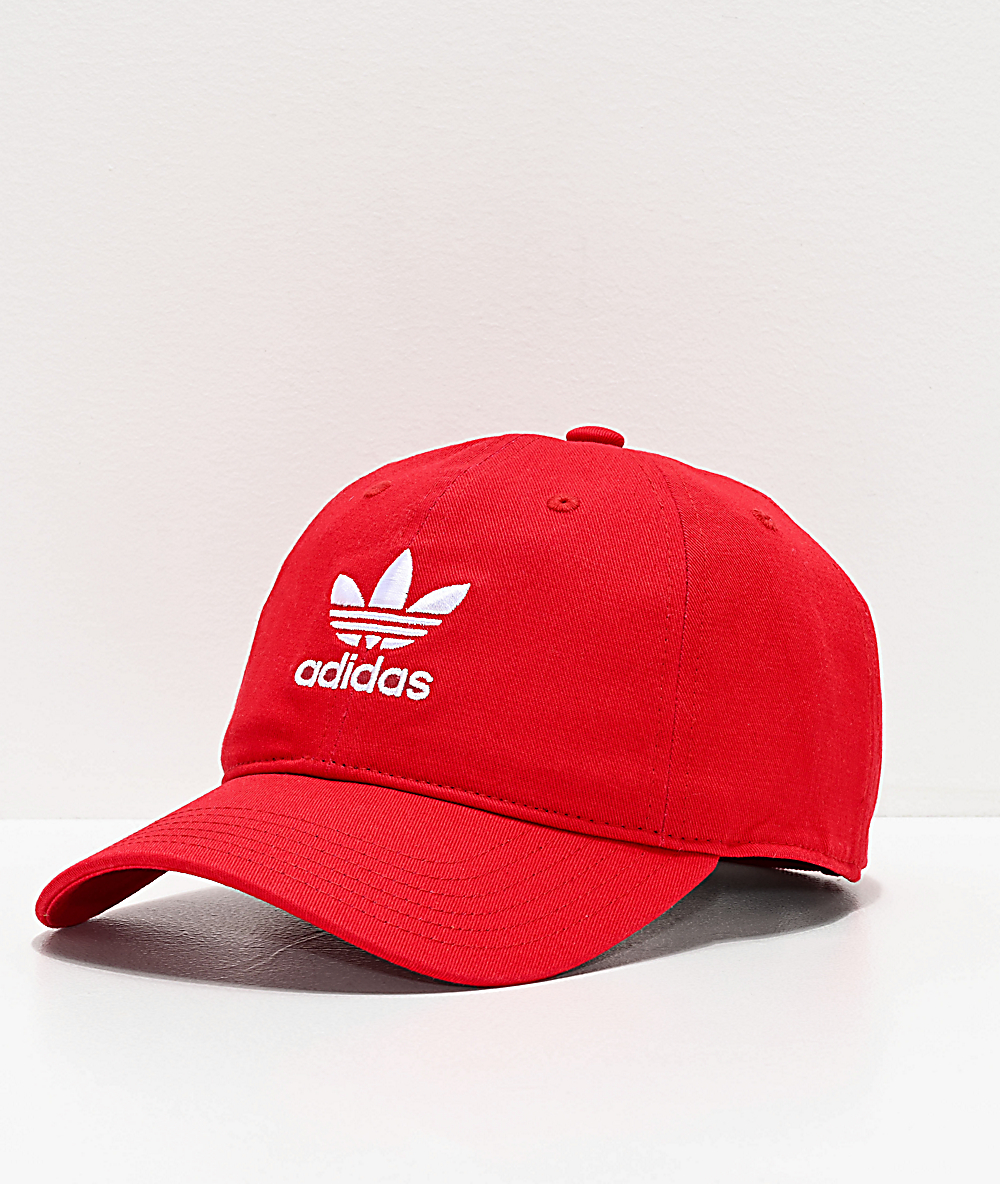 adidas Originals Relaxed gorra roja y blanca para mujeres adidas Originals Relaxed gorra roja y blanca para mujeres