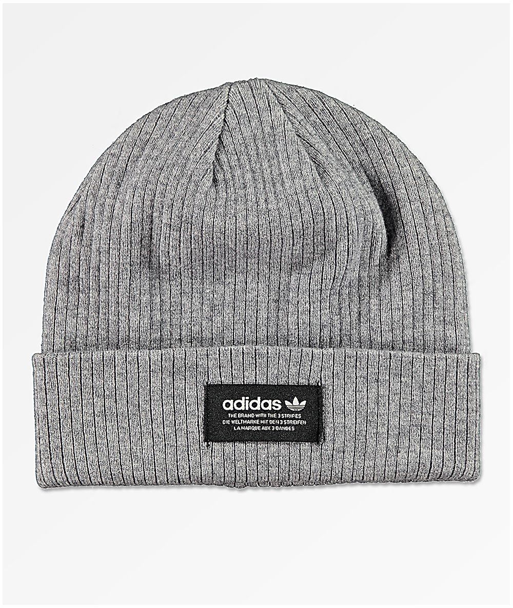 gray adidas beanie