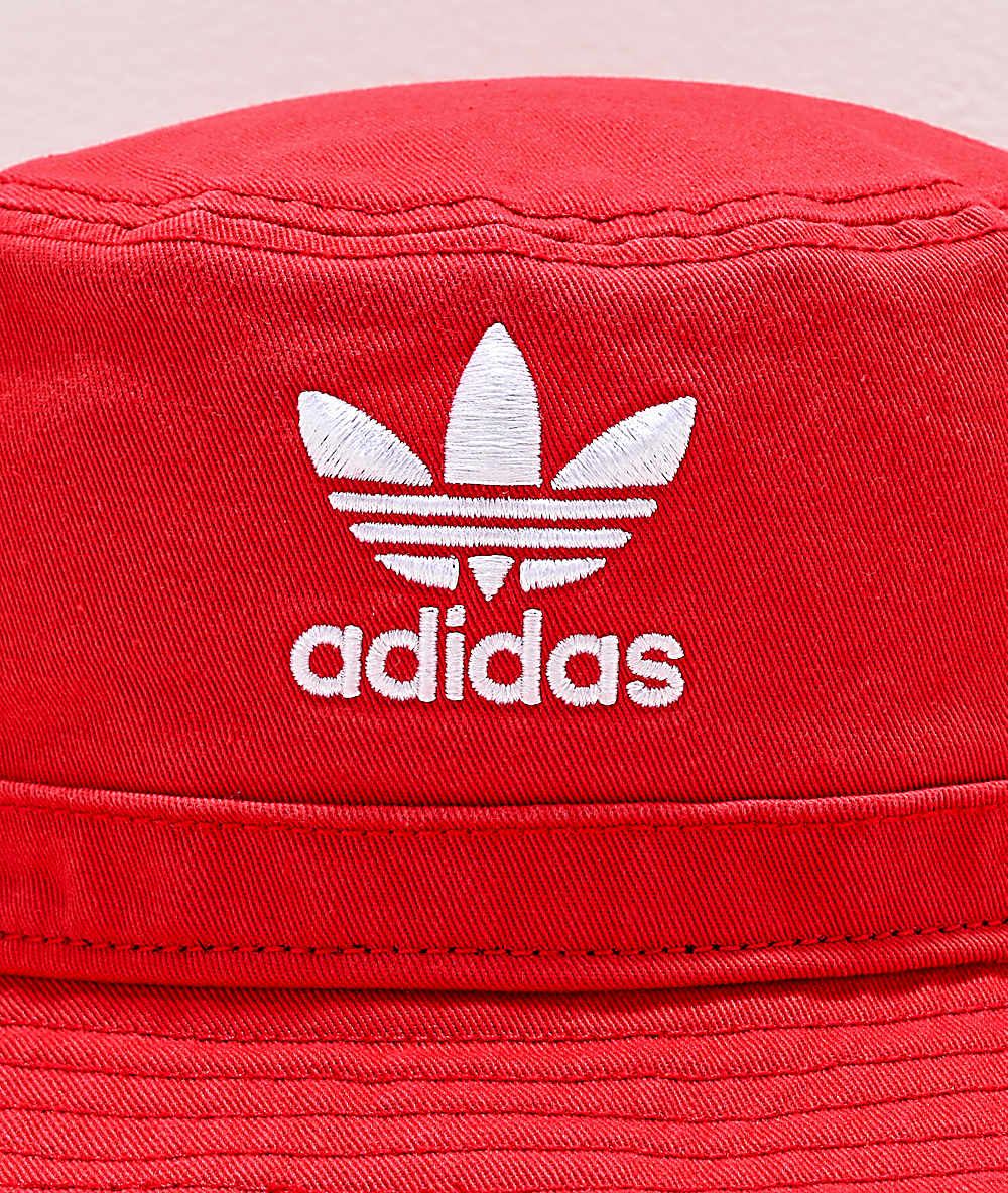 red adidas bucket hat