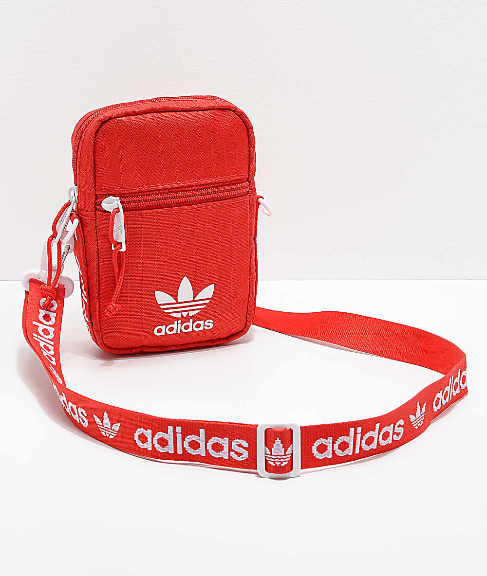 Adidas Originals Bolso De Hombro Rojo Zumiez