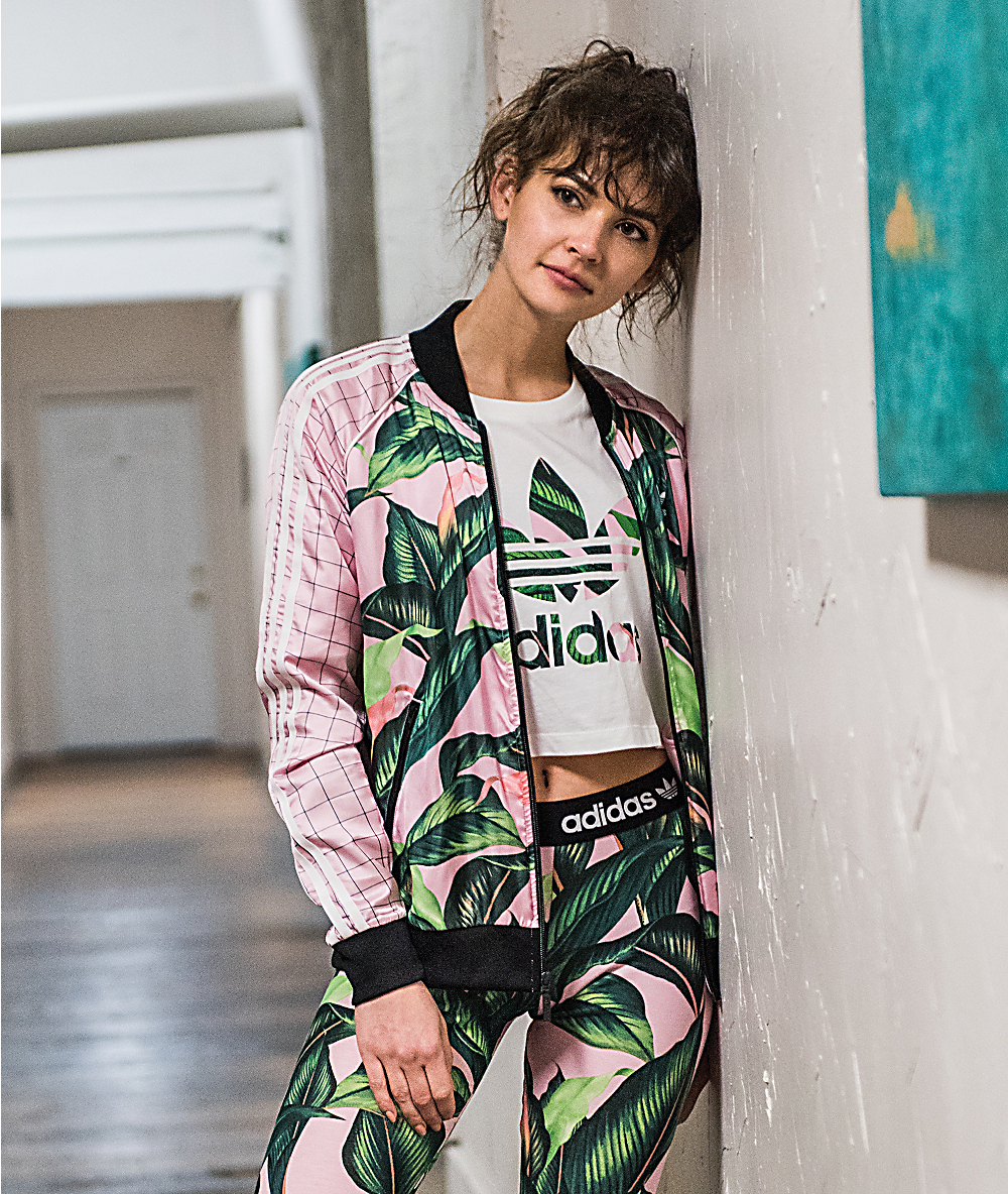 adidas palm print jacket