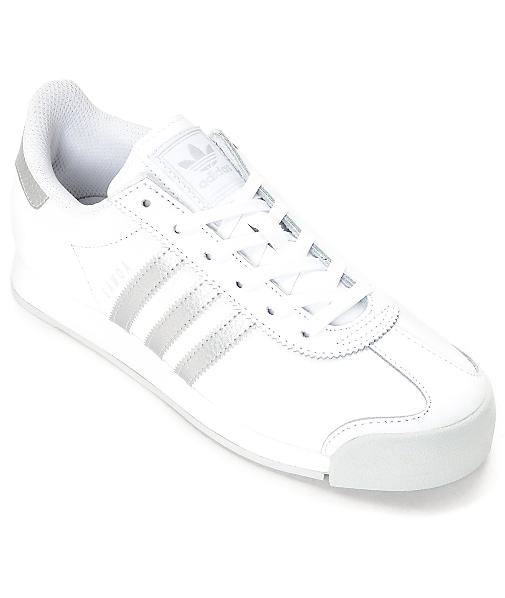 adidas Samoa White \u0026 Silver Women\u0027s Shoes