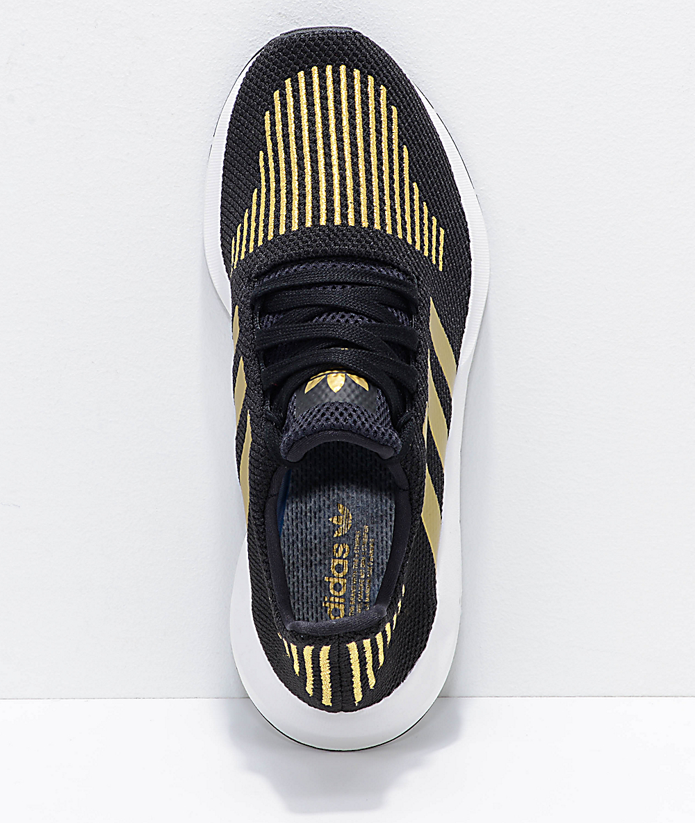 black and gold swift run adidas