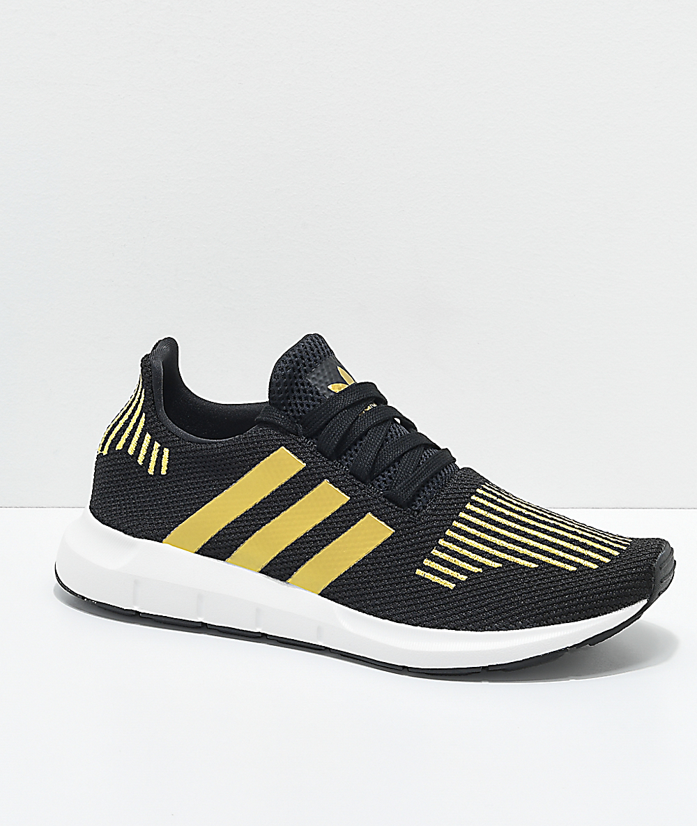 adidas Swift Run Black & Gold Shoes adidas Swift Run Black & Gold Shoes