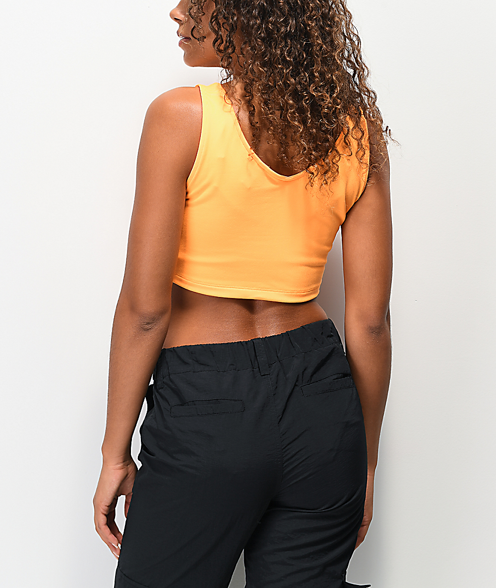 adidas orange crop top