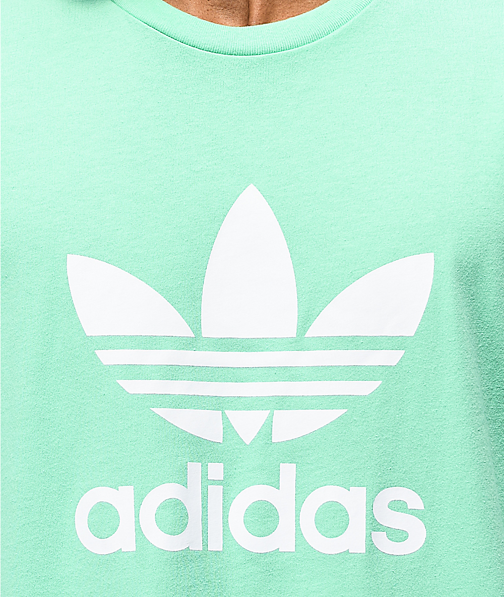 adidas mint green t shirt