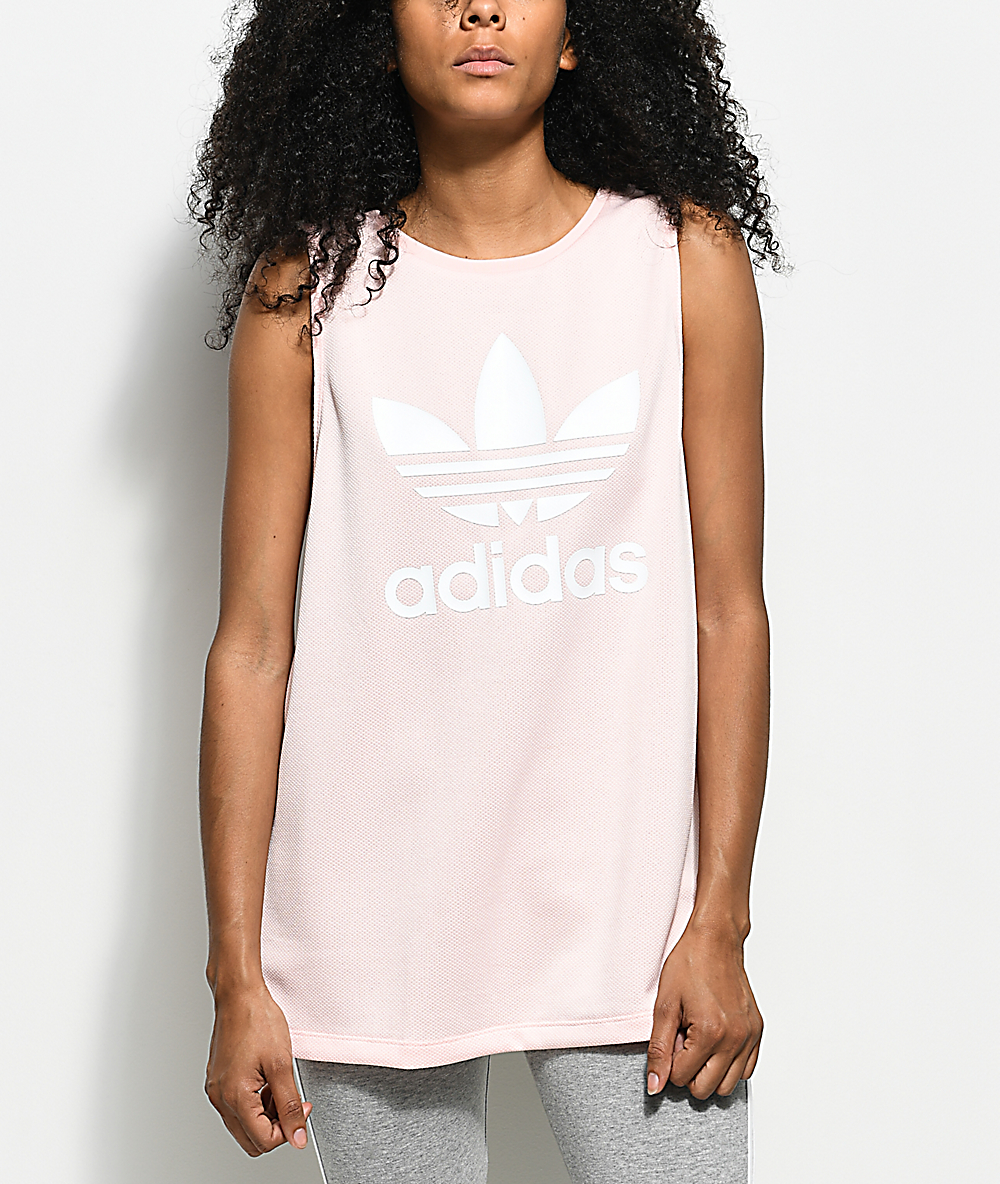 adidas loose trefoil tank top