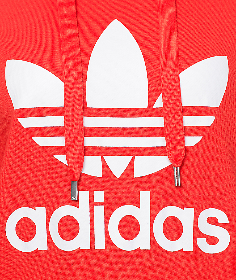 Adidas Trefoil Red Hoodie Zumiez - roblox hoodie t shirt red