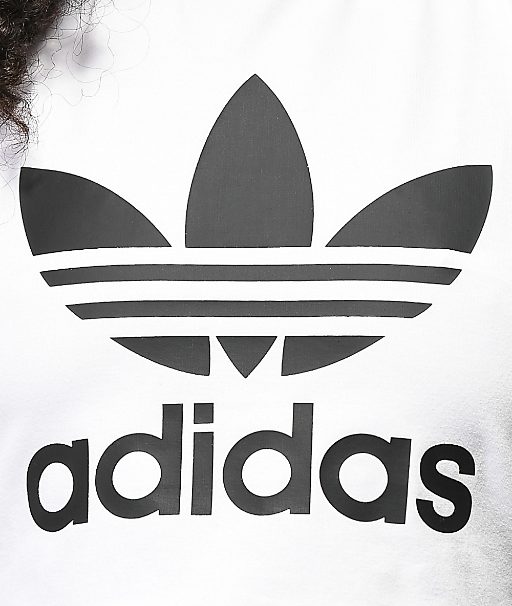 adidas Trefoil White Halter Tank Top adidas Trefoil White Halter Tank Top