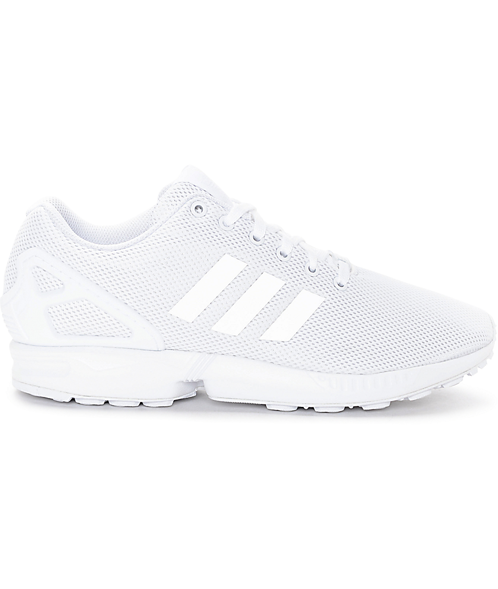 all white zx flux adidas