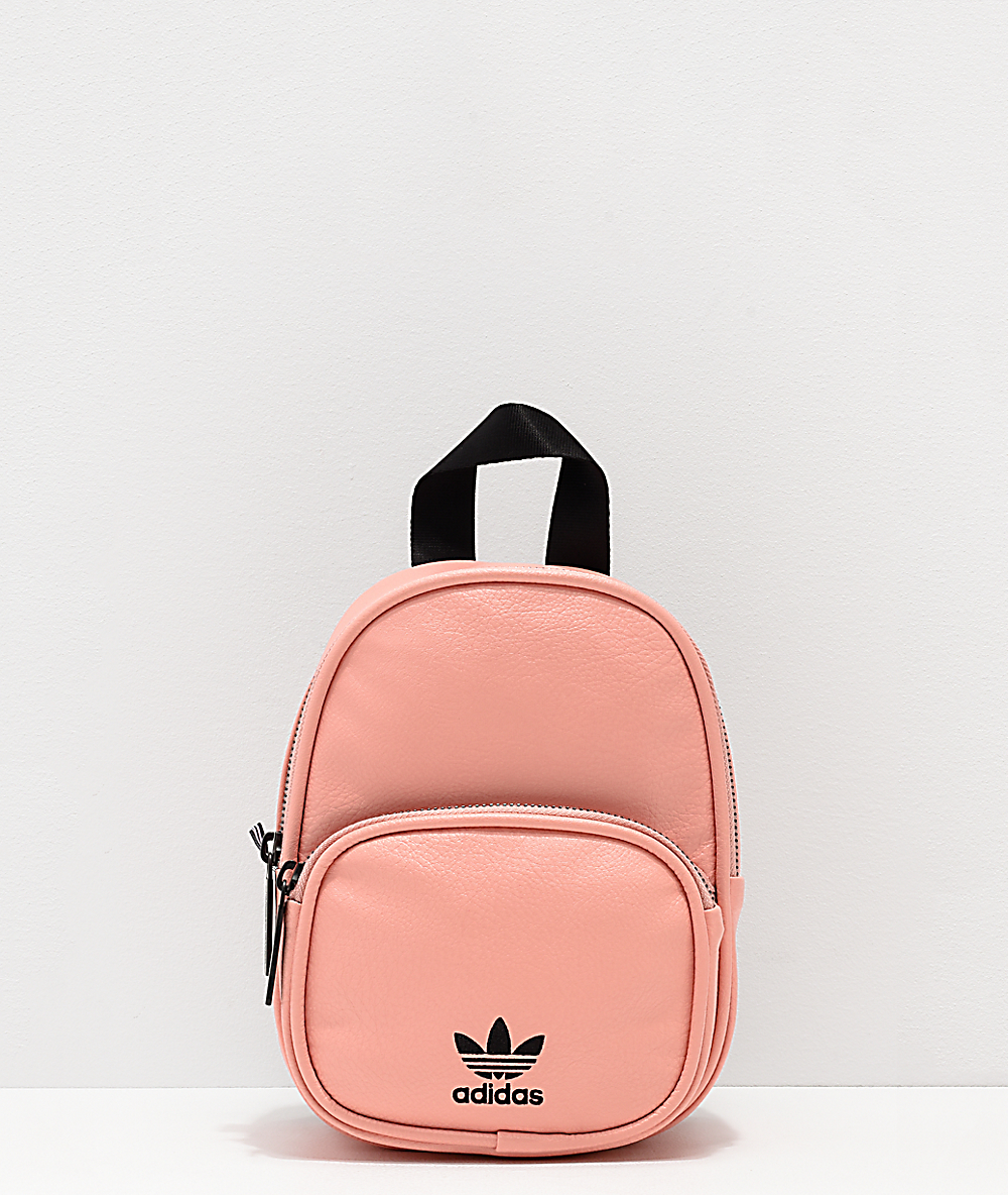 adidas mini mochila rosa de cuero sintético adidas mini mochila rosa de cuero sintético