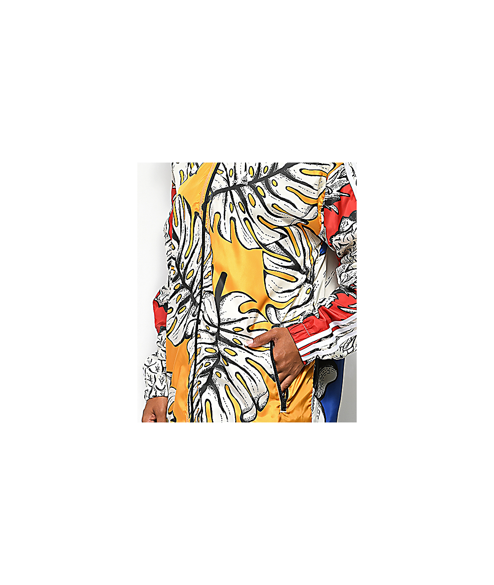 adidas x farm yellow palm windbreaker jacket