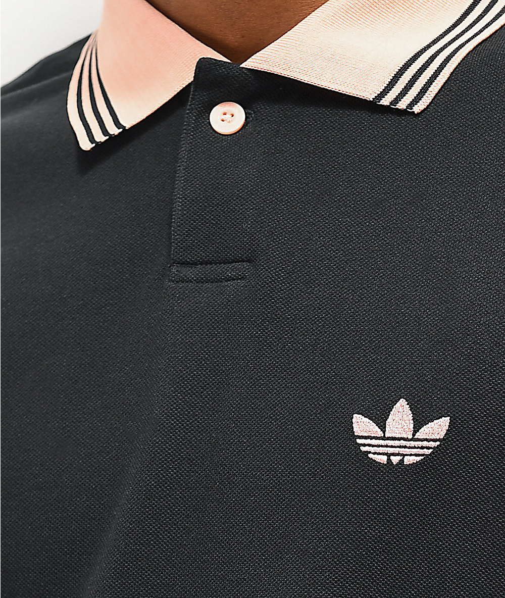 adidas pink polo shirt