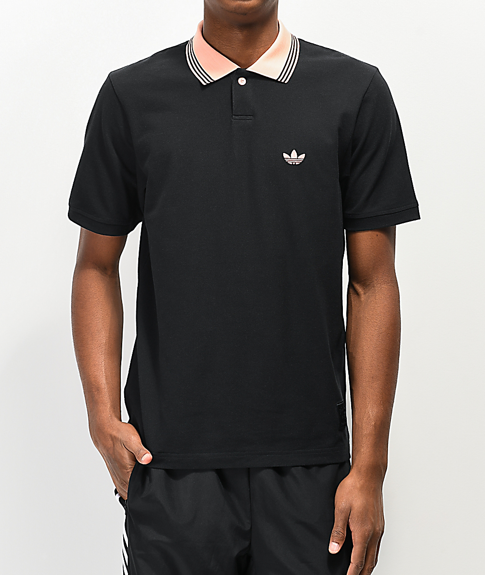 buy \u003e adidas black polo t shirt, Up to 