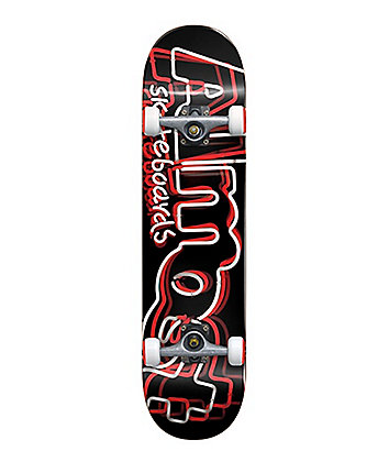 Almost Neon Red, White & Blue 8.0" Skateboard Complete