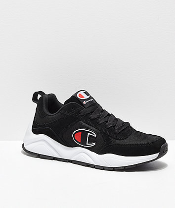 Champion 93 Eighteen Big C Classic Black & White Men's Shoes