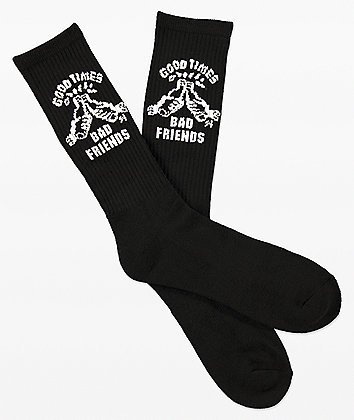 Lurking Class by Sketchy Tank Good Times Bad Friends Black Crew Socks