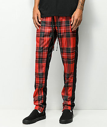 Ninth Hall Nordberg pantalones de chándal de tartán rojo